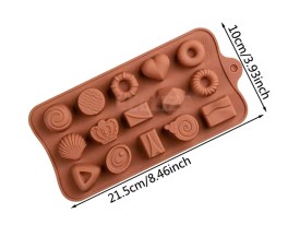 Molde silicona 15 bombones clasicos surtidos